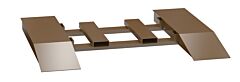Vestil Swr-Cpl-18-6-72 Steel Wheel Risers With Pick-Up Loop 72 In. X 18 In. X 6-1/2 In. 40,000 Lb. Capacity Brown