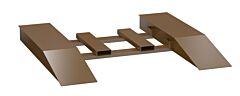 Vestil Swr-Cpl-18-8-84 Steel Wheel Risers With Pick-Up Loop 84 In. X 18 In. X 8-1/4 In. 40,000 Lb. Capacity Brown