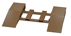 Vestil Swr-Cpl-24-10-72 Steel Wheel Risers With Pick-Up Loop 72 In. X 24 In. X 10-1/4 In. 40,000 Lb. Capacity Brown
