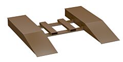 Vestil Swr-Cpl-24-10-96 Steel Wheel Risers With Pick-Up Loop 96 In. X 24 In. X 10-1/4 In. 40,000 Lb. Capacity Brown