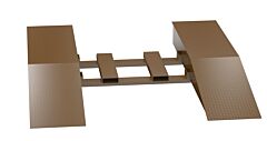 Vestil Swr-Cpl-24-12-108 Steel Wheel Risers With Pick-Up Loop 108 In. X 24 In. X 12-1/4 In. 40,000 Lb. Capacity Brown