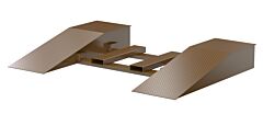 Vestil Swr-Cpl-24-12-72 Steel Wheel Risers With Pick-Up Loop 72 In. X 24 In. X 12-1/4 In. 40,000 Lb. Capacity Brown