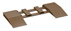 Vestil Swr-Cpl-24-6-48 Steel Wheel Risers With Pick-Up Loop 48 In. X 24 In. X 6-1/4 In. 40,000 Lb. Capacity Brown