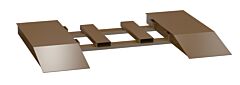 Vestil Swr-Cpl-24-6-72 Steel Wheel Risers With Pick-Up Loop 72 In. X 24 In. X 6-1/4 In. 40,000 Lb. Capacity Brown
