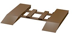Vestil Swr-Cpl-24-6-84 Steel Wheel Risers With Pick-Up Loop 84 In. X 24 In. X 6-1/4 In. 40,000 Lb. Capacity Brown