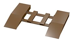Vestil Swr-Cpl-24-8-72 Steel Wheel Risers With Pick-Up Loop 72 In. X 24 In. X 8-1/4 In. 40,000 Lb. Capacity Brown