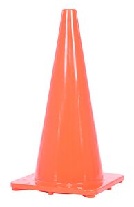 Vestil Tc-28-Sd 100% Pvc Standard Duty Traffic Cone 27-1/2 In. Height Orange