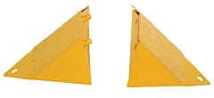 Vestil Tspike-Ec Steel Spiked Traffic Speed Bump End Caps Yellow