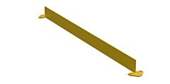 Vestil Vdkr-5-Bp-Tb Steel Toe Board For Vdkr W/Base Plates, 60" Yellow