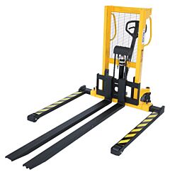 Vestil Vhps-550-Aa-F72 Steel Manual Stacker Adjustable Forks/Legs 550 Lb. Capacity Black / Yellow