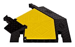 Checkers Yj5Tl-125-Y/B 5-Channel Heavy-Duty Yellow Jacket Left Turn