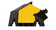 Checkers Yj5Tl-125-Y/Y Each Cable Protector Yellow Jacket Classic, Left Turn, Yellow Lid/Yellow Base
