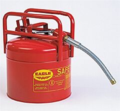 Eagle 1215Sx5 5 Gallon Red D.O.T. Galvanized Steel Type Ii Style Safety Can W/5/8" Flexible Hose