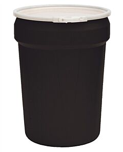 Eagle 1601Blk 30 Gallon Drum (Black) Open-Head Tapered W/Plastic Ring