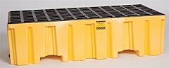 Eagle 1620 2 Drum Containment Pallet - Yellow W/Drain