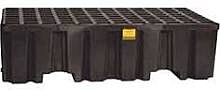 Eagle 1620Bnd 2 Drum Containment Pallet - Black No Drain