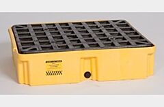 Eagle 1633D 1 Drum Modular Platform - Yellow W/ Drain