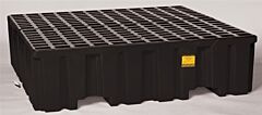 Eagle 1640Bnd 4 Drum Containment Pallet - Black No Drain