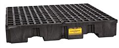 Eagle 1645Bnd 4 Drum Low Profile Containment Pallet - Black No Drain