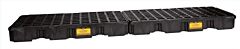 Eagle 1647B 4 Drum Inline Containment Platform - Black No Drain