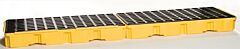 Eagle 1647D 4 Drum Inline Containment Platform - Yellow W/Drain