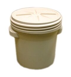 Eagle 1650Bei 20 Gallon Lab Pack (Yellow) W/Screw Top Lid, Beige