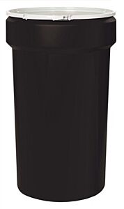 Eagle 1655Blk 55 Gallon Drum (Black) Open-Head Tapered W/Plastic Ring