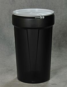 Eagle 1655Mblkbr 55 Gallon Drum (Black) W/16 Gauge Metal Bolt Ring