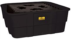 Eagle 1683Bd Ibc Containment Unit-All Poly Tub And Platform - Black W/Drain