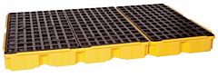 Eagle 1686D 6 Drum Containment Platform - Yellow W/Drain
