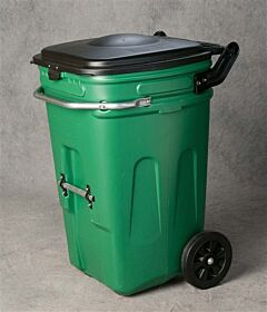 Eagle 1696Gn 65 Gallon Wheeled E-Cart Industrial Trash Container - Green