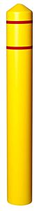 Eagle 1735Yrs 4" Bumper Post Sleeve-Smooth Sided-Yellow W/3/4" Red Reflective Stripes