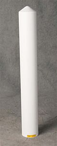 Eagle 1736W 6" Bumper Post Sleeve-Smooth Sided-White