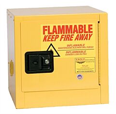 Eagle 1900X 2 Gallon Flammable Liquid Storage Cabinet - Yellow One Door Self-Closing One Shelf