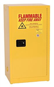 Eagle 1906X 16 Gallon Flammable Liquid Storage Cabinet - Yellow One Door Manual One Shelf