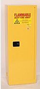 Eagle 1923X 24 Gallon Flammable Liquid Storage Cabinet - Yellow One Door Manual Three Shelves