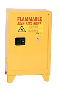 Eagle 1924Legs 12 Gallon Tower Cabinet - Yellow One Door Self-Close W/4" Legs One Shelf
