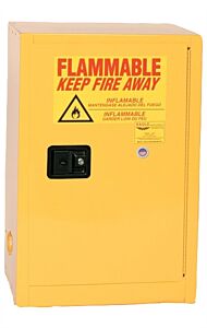 Eagle 1925X 12 Gallon Flammable Liquid Storage Cabinet - Yellow One Door Manual One Shelf