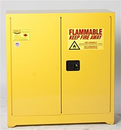 Eagle 1930X 30 Gallon Flammable Liquid Storage Cabinet - Yellow One Door Self-Closing One Shelf
