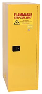 Eagle 1946X 48 Gallon Flammable Liquid Storage Cabinet - Yellow One Door Manual Three Shelves