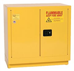 Eagle 1970X 22 Gallon Flammable Liquid Storage Cabinet - Yellow Two Door Self-Closing One Shelf