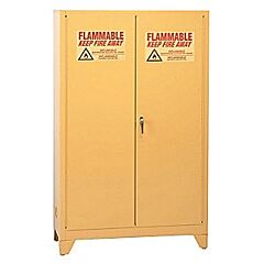 Eagle 9010Xlegs 90 Gallon Tower Cabinet - Yellow Two Door Self-Close W/4" Legs Two Shelves
