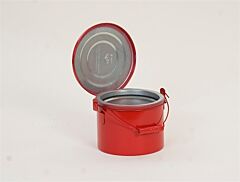 Eagle B-604 4 Qt. Metal - Red Bench Can