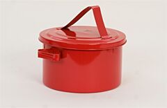 Eagle B-608 8 Qt. Metal - Red Bench Can
