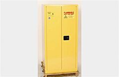 Eagle Haz2610X 55 Gallon Two Door Self-Closing 1-Vertical Drum Cabinet, 1 Shelf