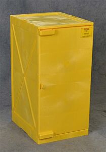 Eagle M12Y 12 Gallon Poly Cabinet Modular 1 Door, 2 Shelves - Yellow