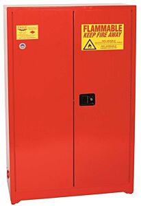 Eagle Pi-45 60 Gallon, Paint/Ink Storage Cabinet, Red, One Door, Self-Closing, Five Shelves