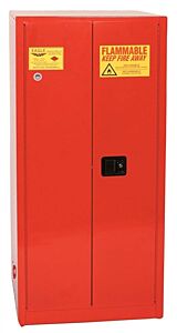 Eagle Pi-6010 96 Gallon, Paint/Ink Storage Cabinet, Red, Two Door, Self-Closing, Five Shelves