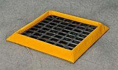 Eagle T8102G 15 2-Drum Spillnest With Grate, 32.25" X 57.75" - Yellow