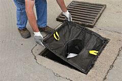 Eagle T8702B 500 Gpm Catch Basin Insert - Sediment-Oils, Rectangle Adjustible 16" X 20", 28" X 36" - Black